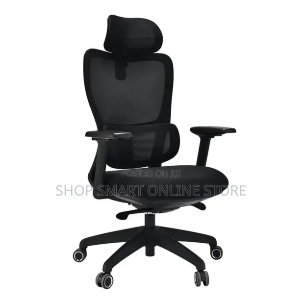 Modern Adjustable Office Chair with Headrest - 1