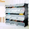 4-Column Plastic Shoe Rack - 2