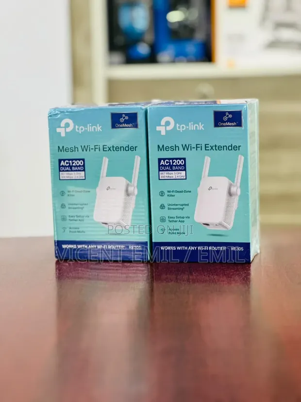 TP-Link RE305 AC1200 Mesh Wi-Fi Range Extender - 1