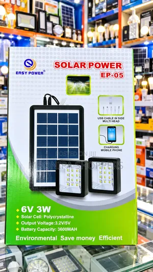 Easy Power Solar Lighting System with 2 LED Bulbs