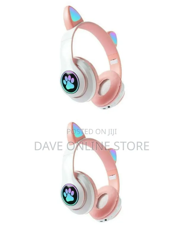 Cute Cat Ear Bluetooth Headphones - 1