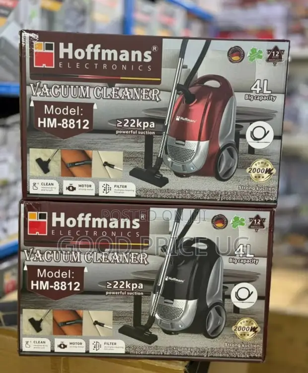 Hoffmans Electronics Vacuum Cleaner (HM-8812) - 4L Capacity - 1