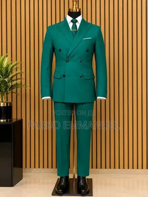Elegant Army Green Double Breasted Blazers