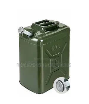 30L Heavy-Duty Metal Fuel Jerry Can with Flexible Sprout
