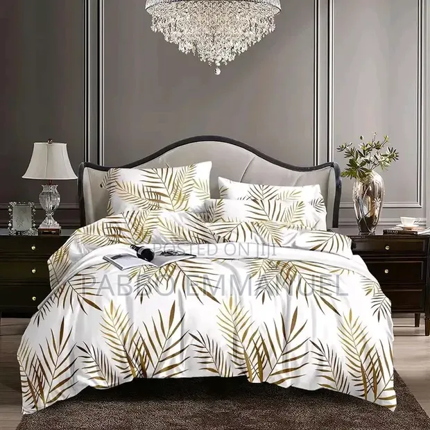 Leaf Printed 3-in-1 Duvet Set - Queen Size - 1