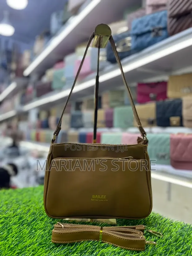 Bailee Shoulder Bag - Gold-Tone Brand Logo - 1