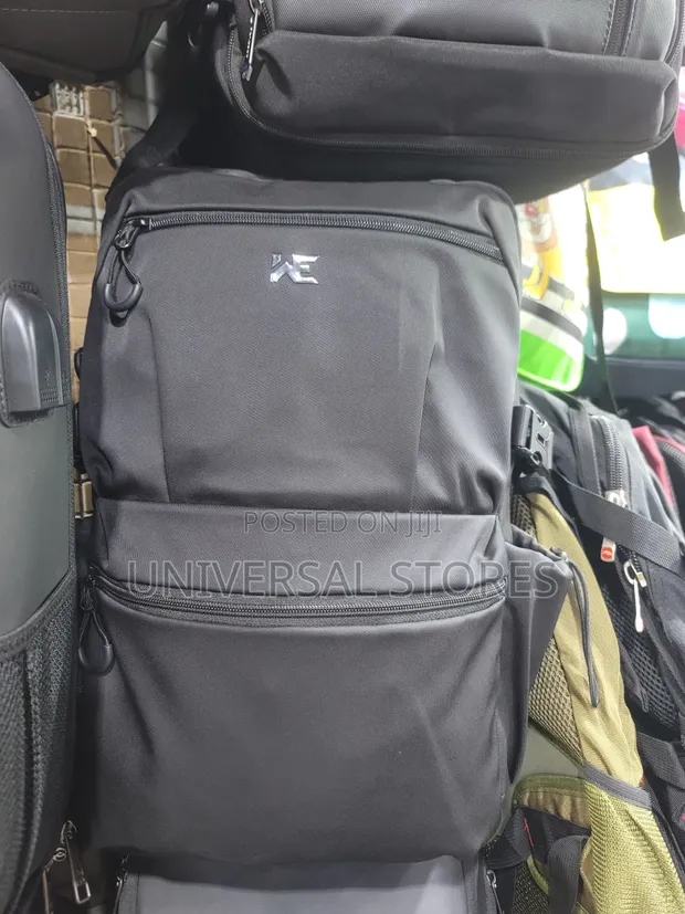 Black Multi-Compartment Travel Laptop Backpack - 1