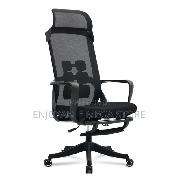 High Back Office Chair with Orthopedic Back Support - 1