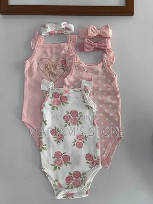 Hudson Baby Sleeveless Bodysuit and Headband Set - Pink Roses