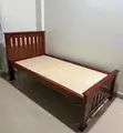 3x6 Wooden Single Bed - Mahogany Colour - 2