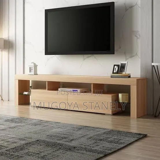 Wood-Mode TV Stand with Drawers - 1