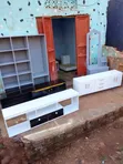 Wood-Mode TV Stand with Drawers - 2