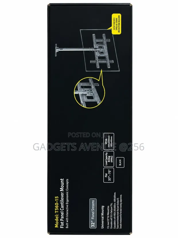 Adjustable Cantilever Ceiling Mount for Flat-Screen TVs - 1