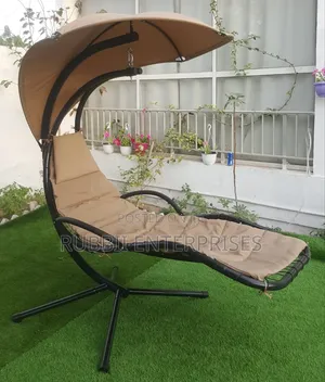 Garden Metal Swing Chair / Hanging Chaise Lounger