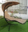 Garden Metal Swing Chair / Hanging Chaise Lounger - 1