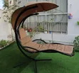 Garden Metal Swing Chair / Hanging Chaise Lounger - 2