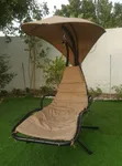 Garden Metal Swing Chair / Hanging Chaise Lounger - 4
