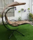 Garden Metal Swing Chair / Hanging Chaise Lounger - 5