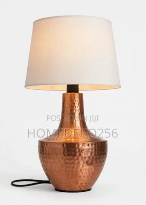 Hammered Copper Table Lamp - Luxury Bedside Lamp