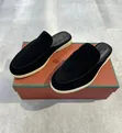 Original Brand New Loro Piana Luxury Suede Slip-on Mule Loafers - 1