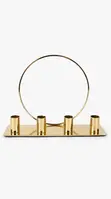 Modern Gold 4-Arm Candle Holder with Circle Ring - 1