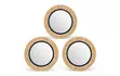 Set of 3 Boho Rattan Wall Mirrors - 1