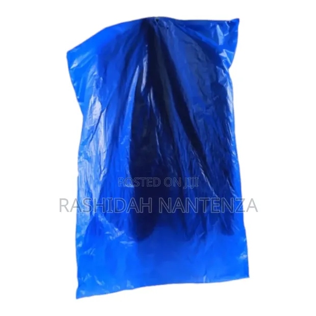 Heavy-Duty Blue Plastic Laundry Polythene Bags - 100pcs - 1