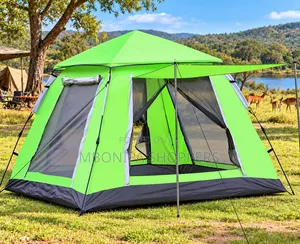 6-Person Family Camping Tent with Canopy