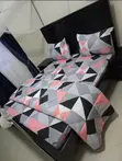 Simple Bedcover Set with Pillowcases and Duvet - 1