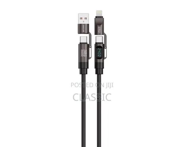 Green Lion 4-in-1 Silicone Cable 1.2m 240W with Digital Display - 1