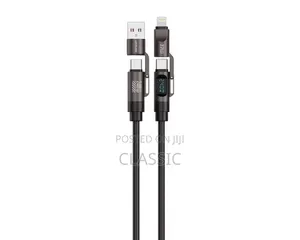 Green Lion 4-in-1 Silicone Cable 1.2m 240W with Digital Display