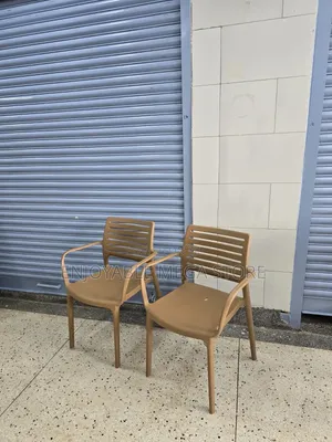 Brand New Heavy-Duty Stackable Plastic Chairs with Armrests