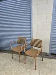 Brand New Heavy-Duty Stackable Plastic Chairs with Armrests - 1