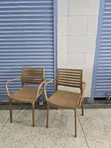 Brand New Heavy-Duty Stackable Plastic Chairs with Armrests - 4