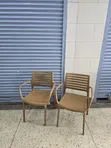 Brand New Heavy-Duty Stackable Plastic Chairs with Armrests - 5