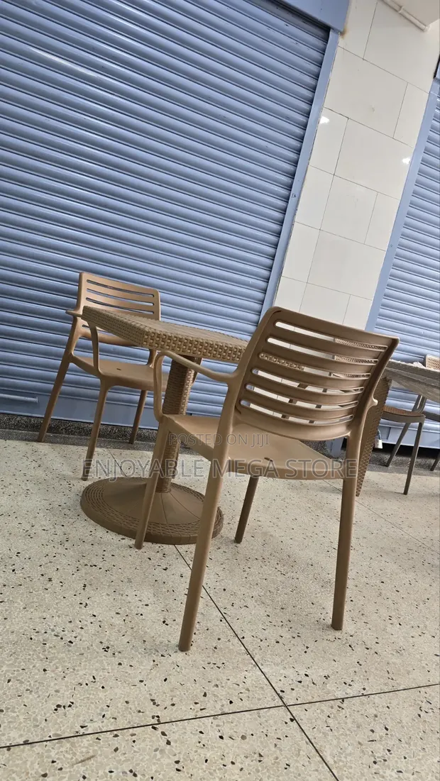 2 Seater Plastic Dining Table and Chairs Set - 1