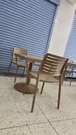 2 Seater Plastic Dining Table and Chairs Set - 1