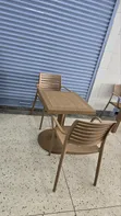 2 Seater Plastic Dining Table and Chairs Set - 2
