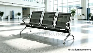 Office Waiting Chairs - 3 Seater Metal