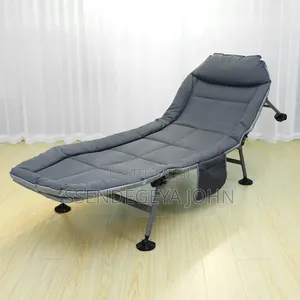 Adjustable Folding Camping Cot with Mattress Pad