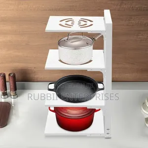 Heavy Duty 4-Tier Pot and Pan Organizer Rack
