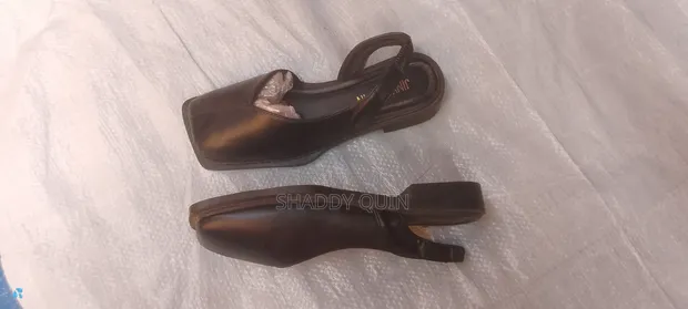 Ladies Black Leather Formal Flat Mules - J J - 1