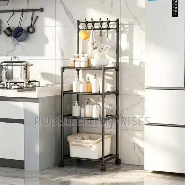 4-Tier Multi-Tier Rolling Storage Rack - 1