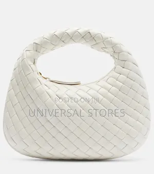 Off-White Woven Faux-Leather Handbag