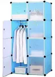 2-Column Plastic Closet with Shoe Rack - 1