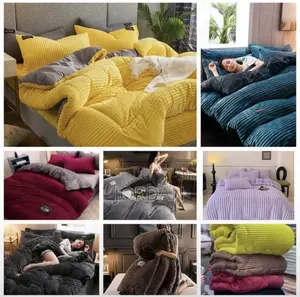 Coral Velvet Bedcovers Set