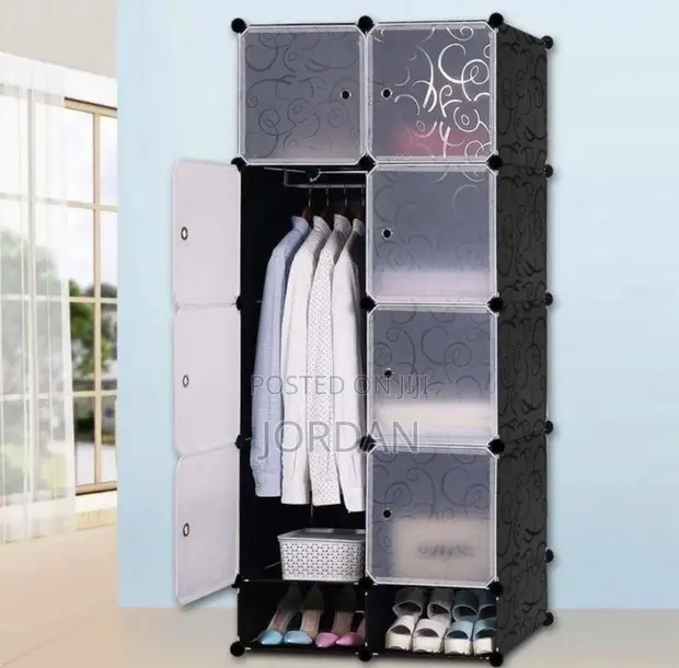 Plastic Storage Cabinet with Shoe Rack - 1