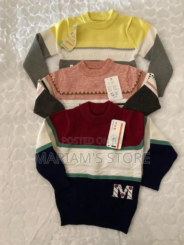 Children's Round-Neck Knitted Sweater - 1