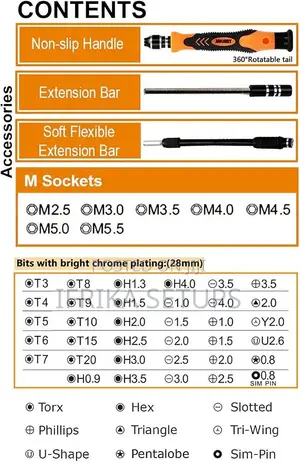 45-in-1 Professional Multi-Purpose Precision Screwdriver Set