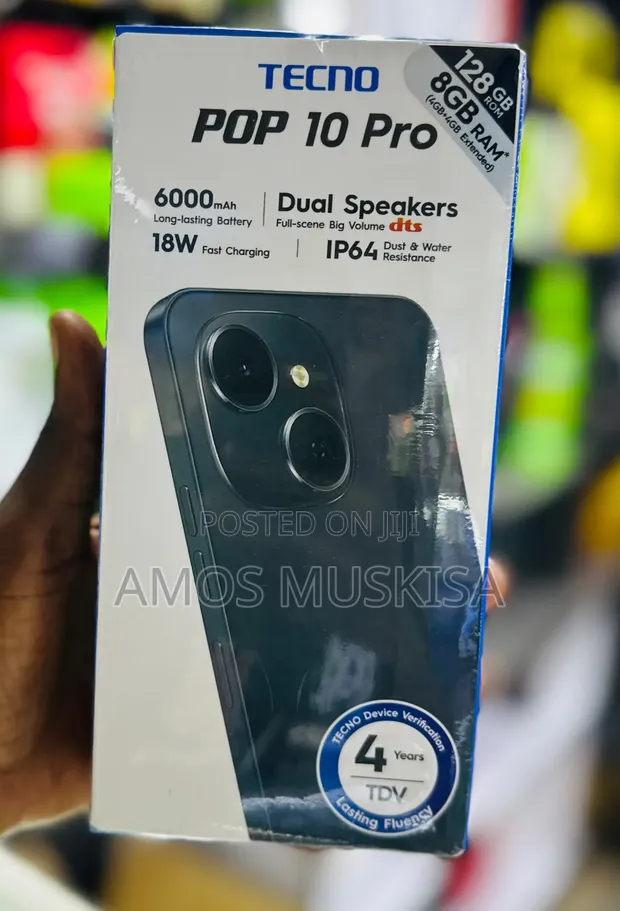 New Tecno Pop 10 Pro 128GB Black - 1
